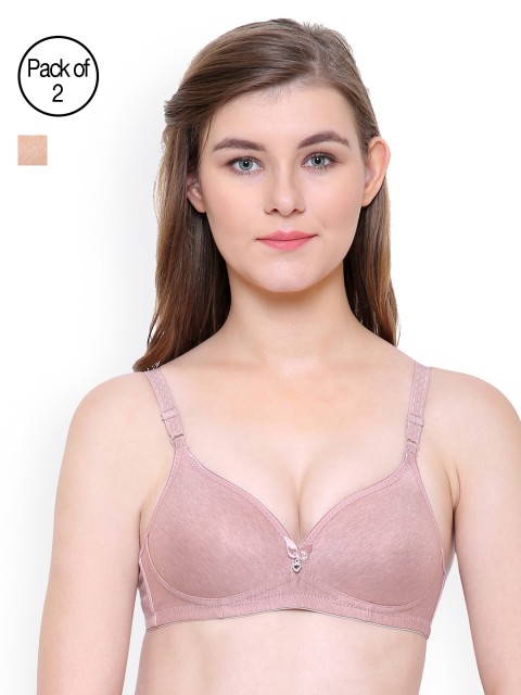 

Friskers Women Pack of 2 Bras, Brown