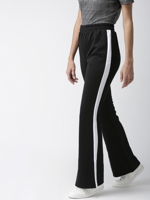 

FOREVER 21 Women Black Solid Parallel Trousers