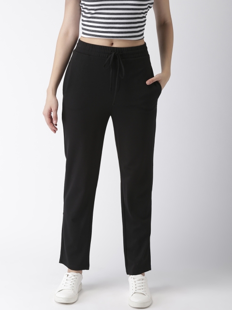 

FOREVER 21 Women Black Regular Fit Solid Regular Trousers