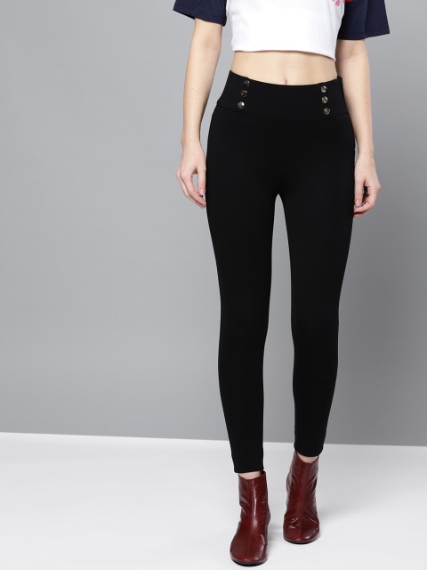 

Harpa Women Black Solid Treggings
