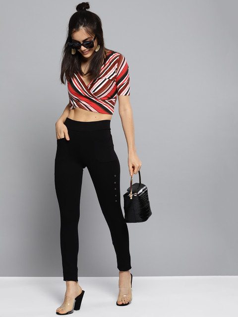 

Harpa Women Black Solid Treggings