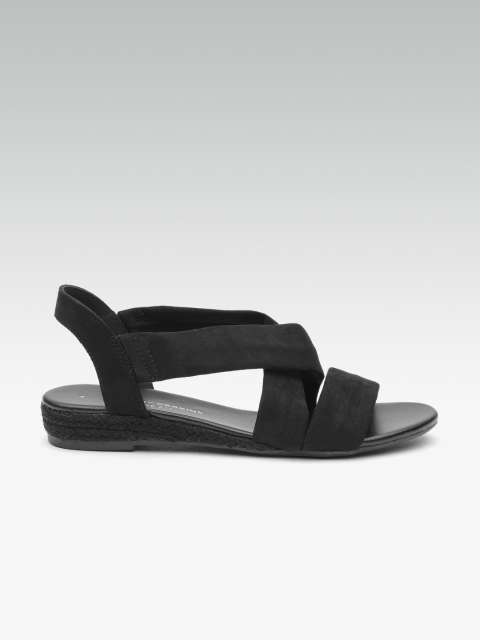 

DOROTHY PERKINS Women Black Solid Open Toe Flats