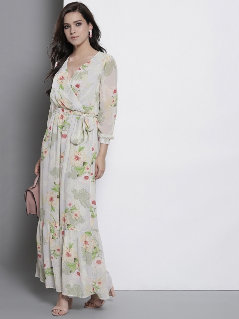 

DOROTHY PERKINS Women Grey Printed Maxi Dress