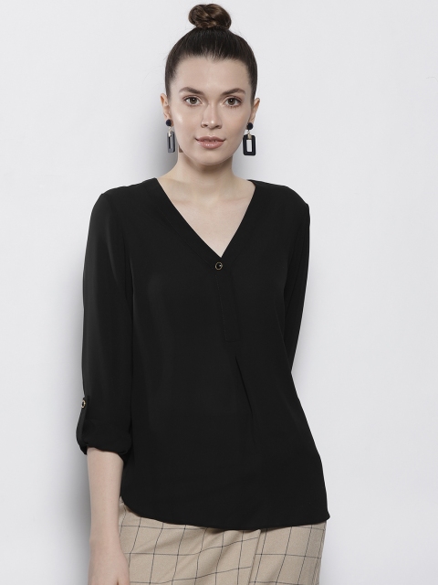 

DOROTHY PERKINS Women Black Solid Top