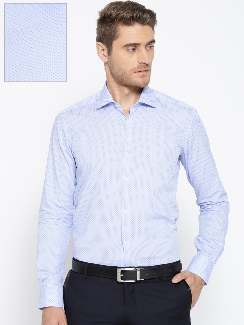 

OVS Men Blue Slim Fit Printed Semiformal Shirt