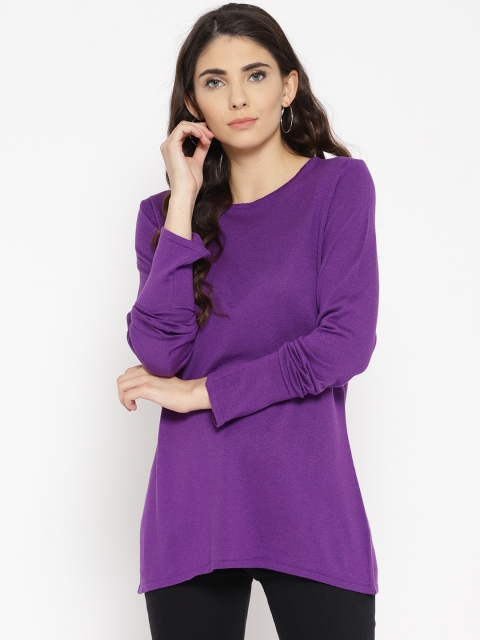 

OVS Women Purple Solid Pullover