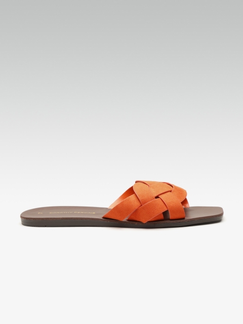 

DOROTHY PERKINS Women Orange Solid Open Toe Flats