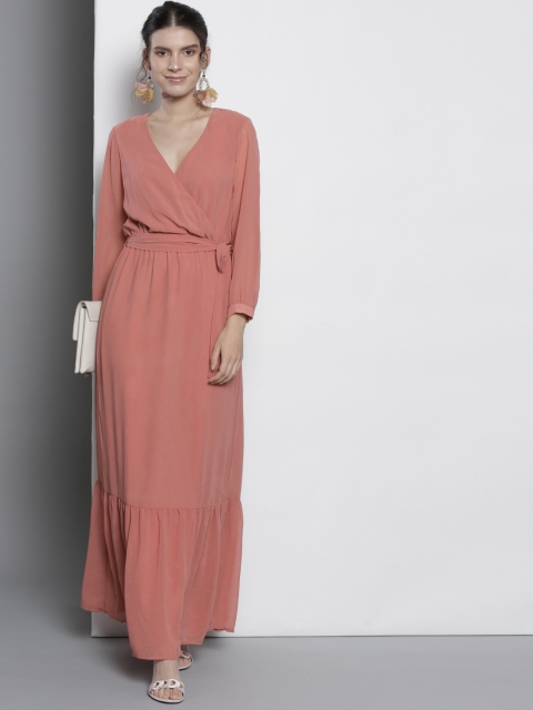 

DOROTHY PERKINS Women Dusty Pink Solid Maxi Dress