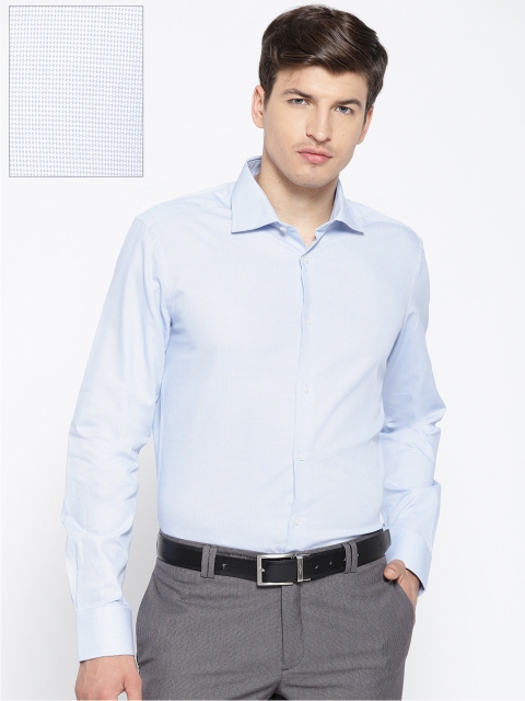 

OVS Men Blue Slim Fit Solid Semiformal Shirt