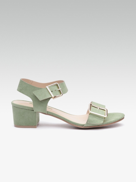 

DOROTHY PERKINS Women Green Solid Block Heels