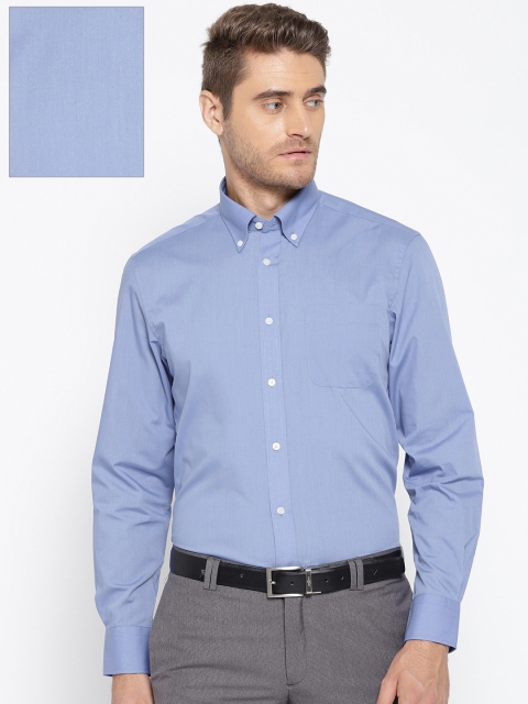 

OVS Men Blue Regular Fit Solid Formal Shirt