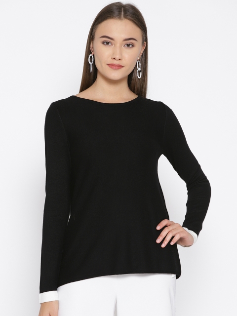 

OVS Women Black Solid Styled Back Sweater