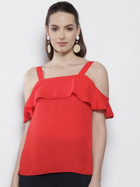 

DOROTHY PERKINS Women Red Solid Top