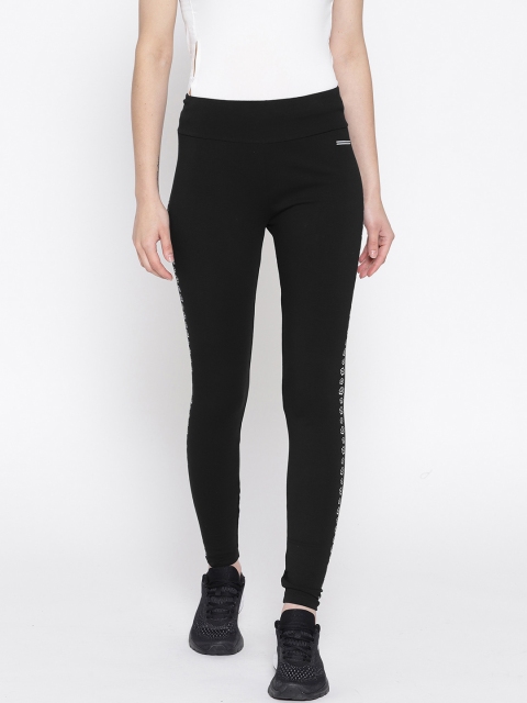 

OVS Women Black Solid Yoga Tights
