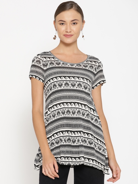 

OVS Women Off-White Printed A-Line Top