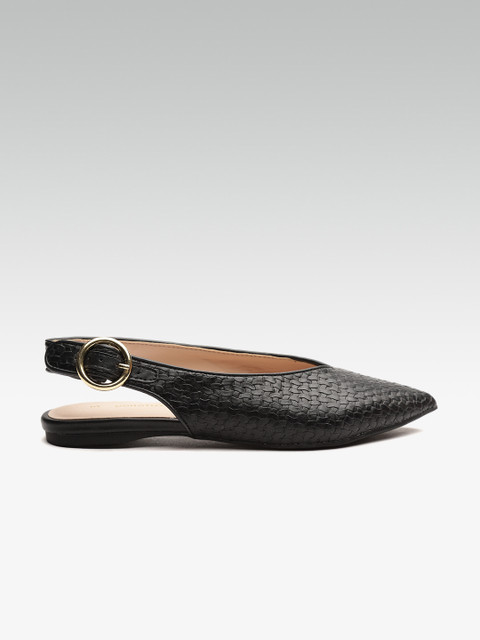 

DOROTHY PERKINS Women Black Basketweave Textured Flats