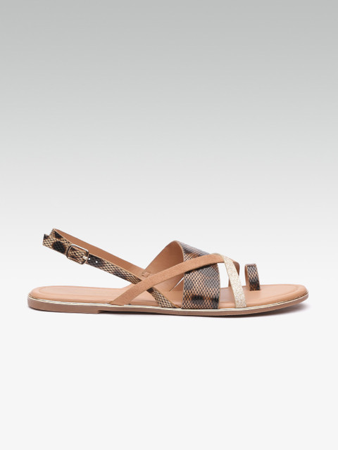 

DOROTHY PERKINS Women Brown Textured One Toe Flats