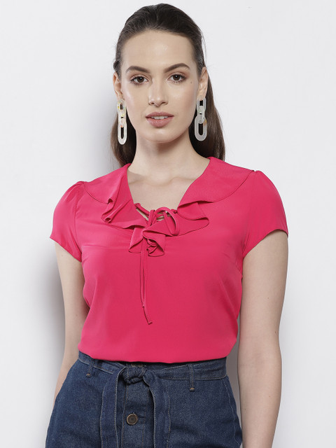 

DOROTHY PERKINS Women Pink Solid Top