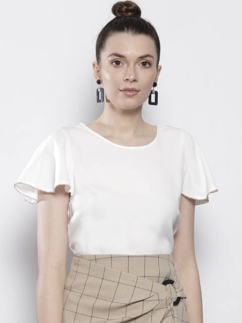 

DOROTHY PERKINS Women White Solid Top