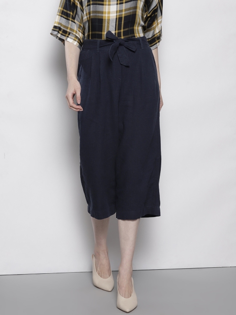 

DOROTHY PERKINS Women Navy Blue Regular Fit Solid Petite Culottes