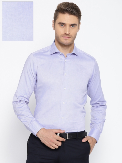 

OVS Men Blue Slim Fit Solid Formal Shirt