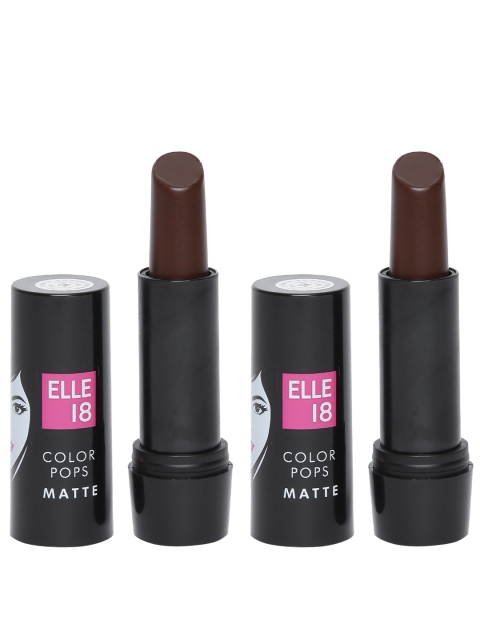 

ELLE 18 Set of 2 Belgian Brown Color Pop Matte Lip Colors B43