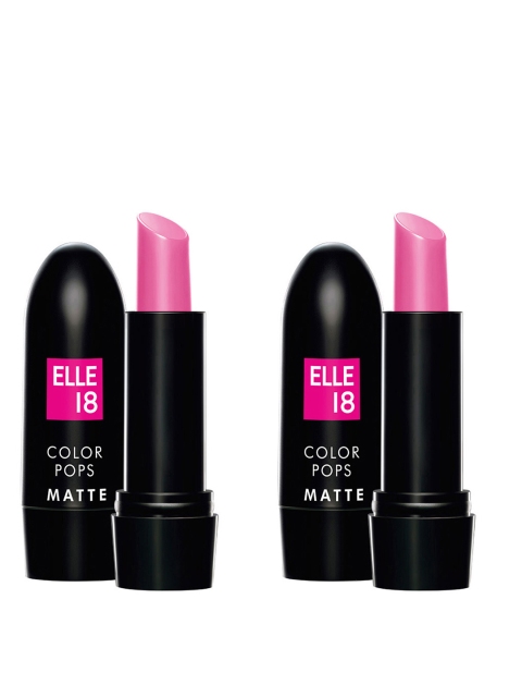 

ELLE 18 Set of 2 First Love Color Pop Matte Lip Colors P27, Pink