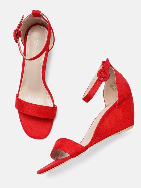 

Mast & Harbour Women Red Solid Wedges