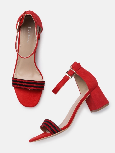 

Mast & Harbour Women Red Striped Sandals