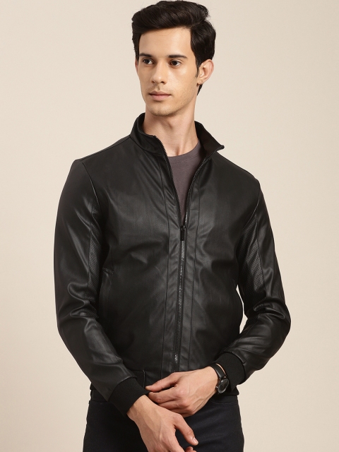 

INVICTUS Men Black Solid Bomber Jacket