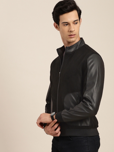 

INVICTUS Men Black Solid Bomber Jacket