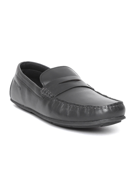 

Red Tape Men Black Leather Loafers