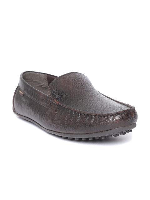 

Red Tape Men Coffee Brown Solid Leather Driving Shoes