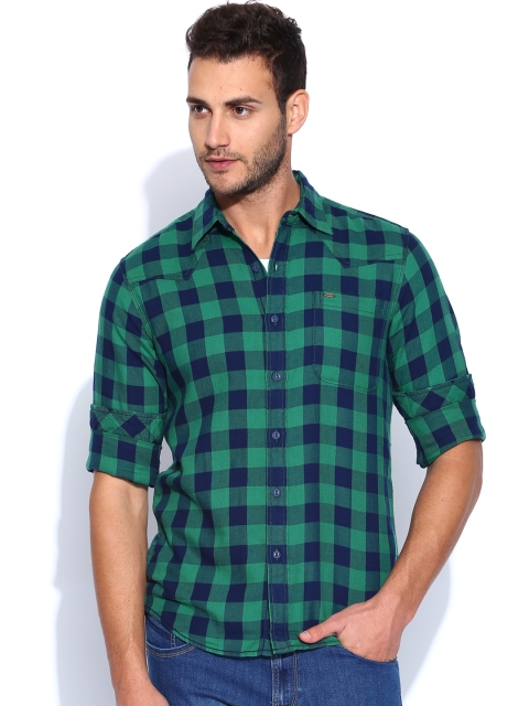 

Lee Green & Blue Checked Casual Shirt