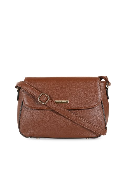 

David Jones Brown Solid Sling Bag