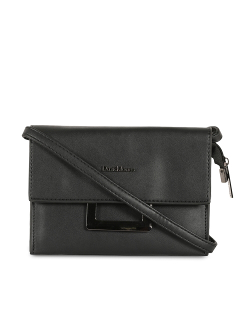 

David Jones Black Solid Sling Bag