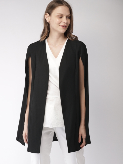 

Marks & Spencer Women Black Solid Cape Jacket
