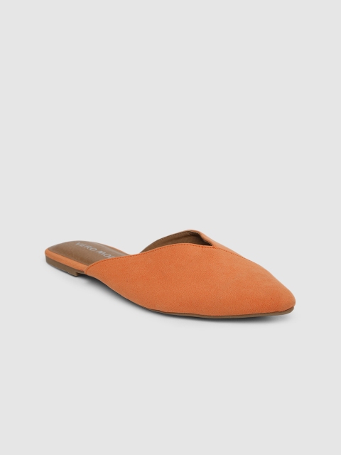 

Vero Moda Women Orange Solid Mules