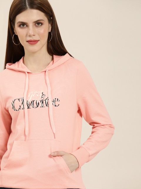 

all about you Pink Printed Hooded Sweatshirt