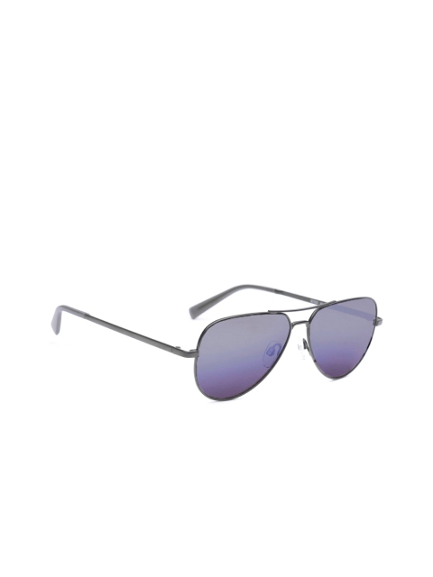 

United Colors of Benetton Unisex Mirrored Aviator Sunglasses BE7003MI, Grey