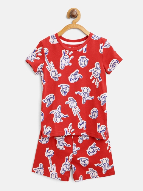 

Marks & Spencer Kids Red & Navy Blue Printed T-shirt with Shorts T863325E