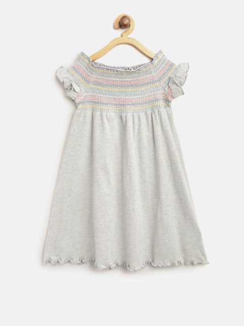

Marks & Spencer Girls Grey Melange Solid Empire Dress