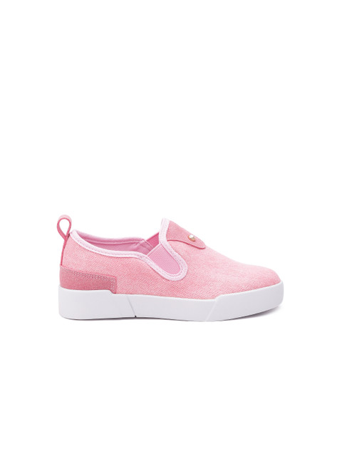 

Carlton London Girls Pink Slip-On Sneakers