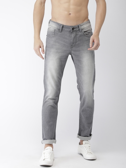 

Flying Machine Men Grey Slim Tapered Fit Mid-Rise Clean Look Stretchable Jeans