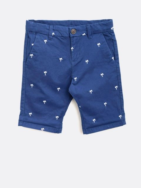 

Marks & Spencer Boys Navy Embroidered Regular Fit Chino Shorts, Navy blue