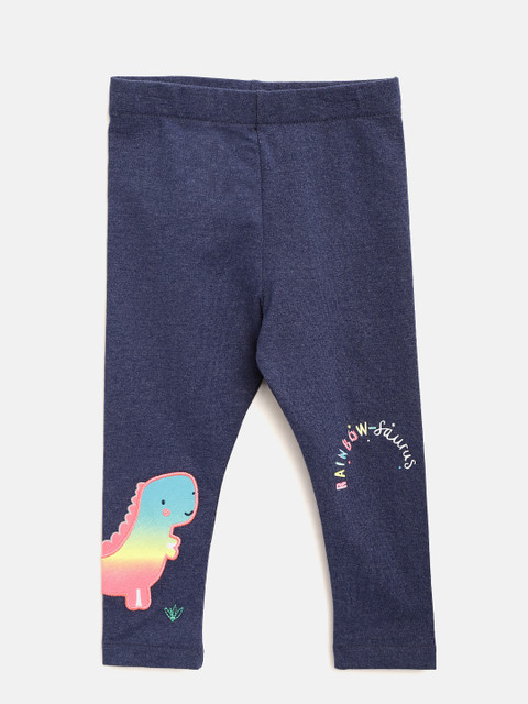 

Marks & Spencer Girls Navy Blue Printed Leggings