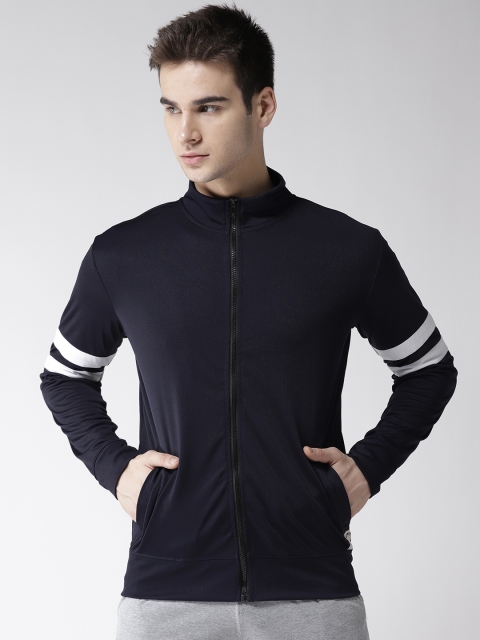 

Hubberholme Men Navy Blue Solid Sweatshirt