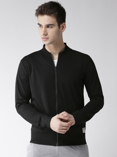 

Hubberholme Men Black Solid Sweatshirt