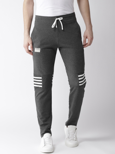 

Hubberholme Men Charcoal Grey Solid Slim Fit Track Pants