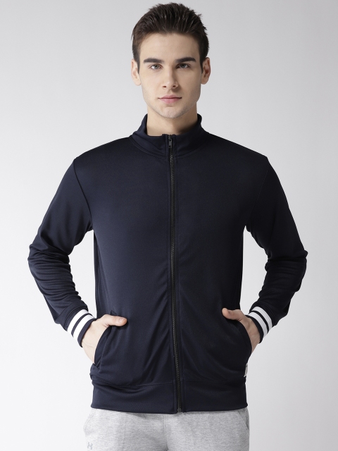 

Hubberholme Men Navy Blue Solid Sweatshirt